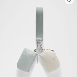 Lululemon Keychain dual pouch wristlet Pouches in Cream and Mint